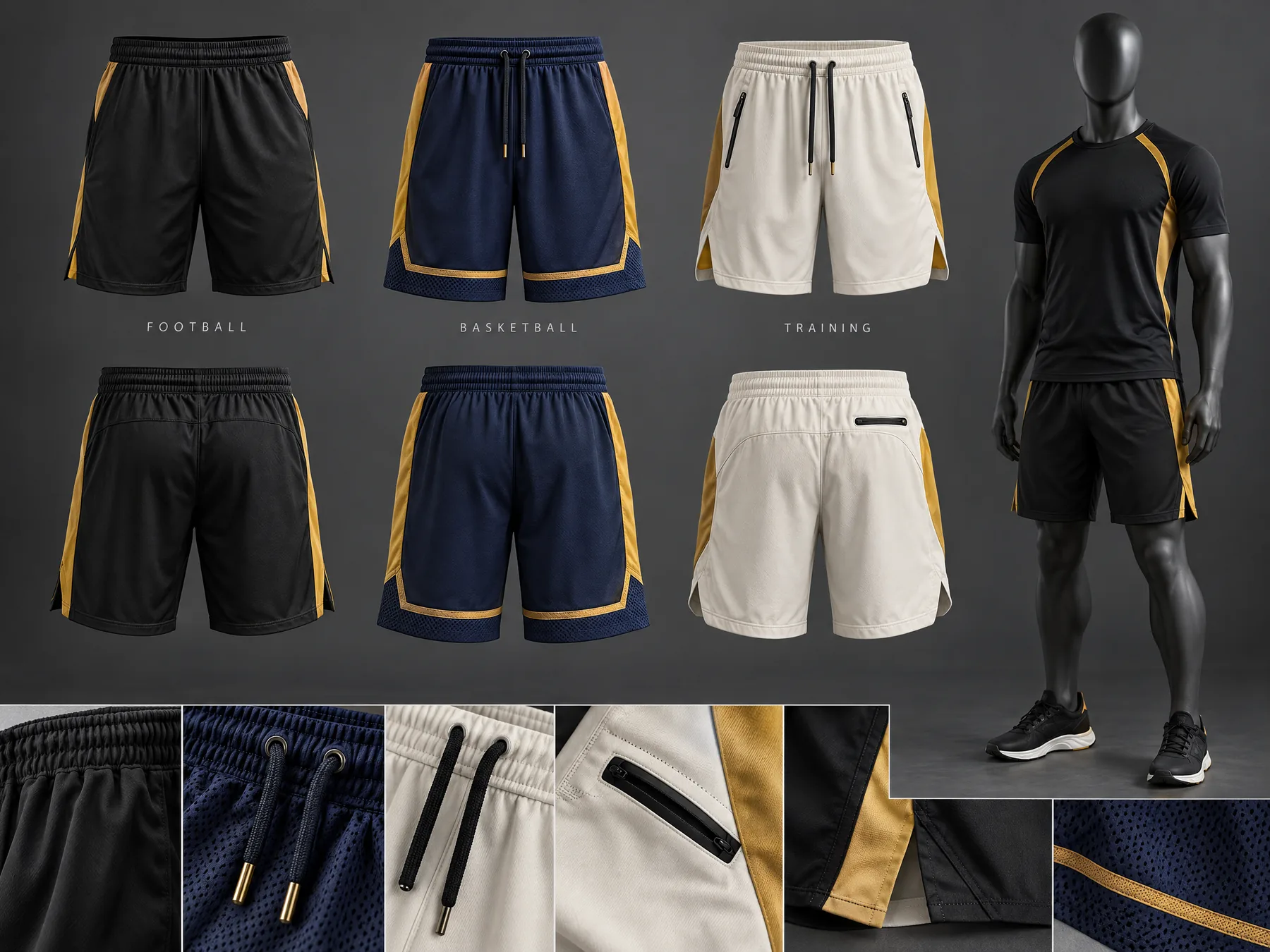 Illustrative apparel concept for Shorts & Training Bottoms