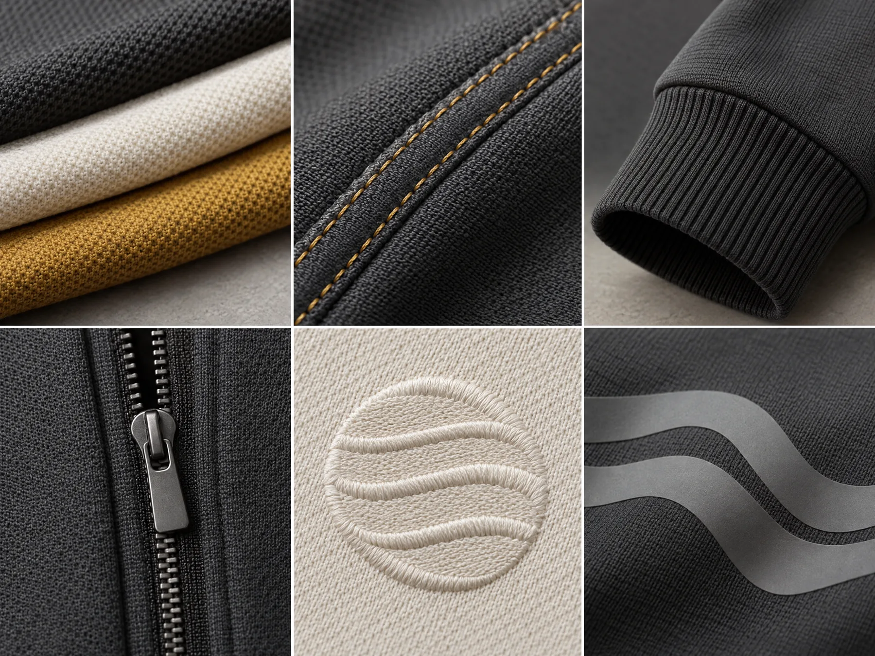 Illustrative apparel concept for Fabric, Stitching & Customization